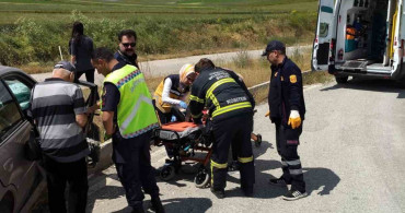 Çorum'da iki otomobil çarpıştı: 1 yaralı