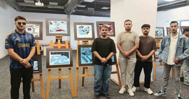 Çorum'da öğrencilerin eserleri sanatseverlerle buluştu