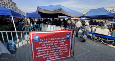Çorum'da Pazarcıya Tezgah Kapatma Cezası
