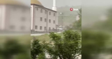 Çorum'u Dolu Yağışı Beyaza Bürüdü