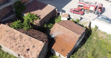 Çorum’un Alaca ilçesinde metruk evde yangın