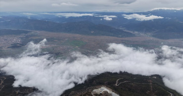Çorum'un Kargı ilçesinde Dron ile Görüntülenen Sis Manzarası