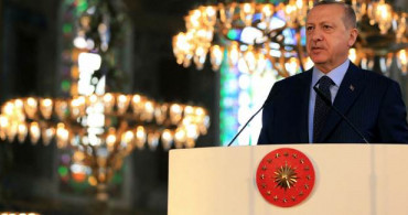 Cumhurbaşkanı Erdoğan Ayasofya Camii'nde