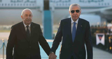 Cumhurbaşkanı Erdoğan, Cezayir Cumhurbaşkanı Tebbun'u Havalimanında Ağırladı