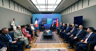 Cumhurbaşkanı Erdoğan, Fransa Cumhurbaşkanı Macron ile görüştü
