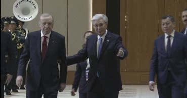 Cumhurbaşkanı Erdoğan Kazakistan'da Resmi Törenle Karşılandı