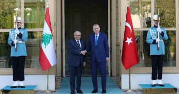Cumhurbaşkanı Erdoğan, Lübnan Başbakanı Selam ile çalışma yemeğinde bir araya geldi