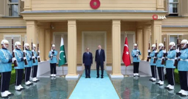 Cumhurbaşkanı Erdoğan, Pakistan Başbakanı Şerif'i makamında kabul etti