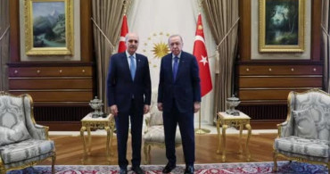 Cumhurbaşkanı Erdoğan, TBMM Başkanı Kurtulmuş'u kabul etti