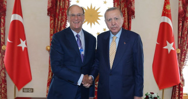 Cumhurbaşkanı Erdoğan, WEF Başkanı Laurence Fink ile Bir Araya Geldi