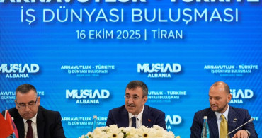 Cumhurbaşkanı Yardımcısı Yılmaz, Arnavutluk'ta İş Dünyası Buluşması'na Katıldı