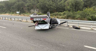 D100’de 3 araçlı trafik kazası: 1 ağır yaralı