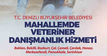 Denizli'de Ücretsiz Veteriner Danışmanlık Hizmeti Başvuruları Başlıyor