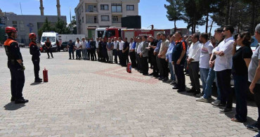 Derik’te Yangın Söndürme ve Tahliye Tatbikatı Gerçekleştirildi