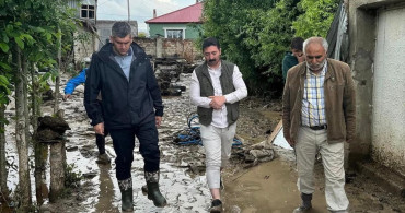 Diyadin'de sağanak yağışın ardından tüm kurumlar sahada