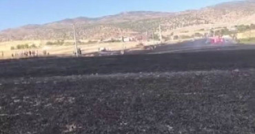 Diyarbakır'ın Silvan ilçesinde 100 dönümlük alan yandı
