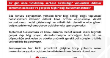 DMM'den Saldırılara Dair Dezenformasyon Uyarısı