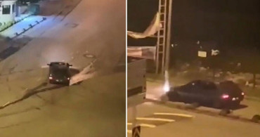 Drift Atarken Kaldırıma Çarpıp Kaza Yaptı