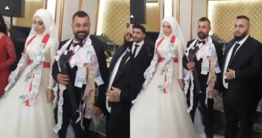 Düğünde Damadın Boynuna 'Pompalı Tüfek' Taktı!