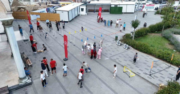 Düzce'de Kur'an kursu öğrencileri sporla buluştu