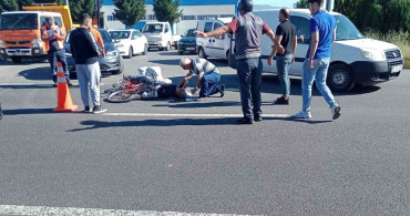 Düzce'de otomobilin çarptığı 86 yaşındaki bisikletli yaralandı