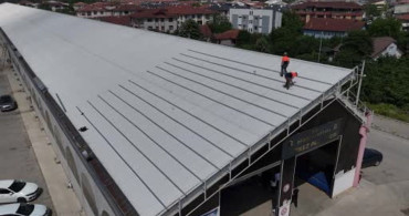 Düzce'de pazaryeri çatısına güneş enerjisi sistemi kuruluyor