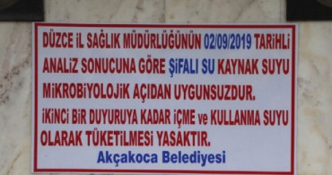 Düzce'de Şifalı Olarak Bilinen Su Çeşmesi Mühürlendi