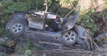 Düzce'de yayla yolunda otomobil uçuruma yuvarlandı: 1 yaralı