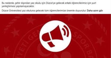 Düzce'deki erkek yurtlarının yatak kapasitesi doldu