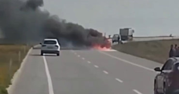 Edirne-Kırklareli Yolunda Yangın