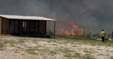 Edirne'de anız yangını hobi bahçelerine ve buğday tarlasına sıçradı