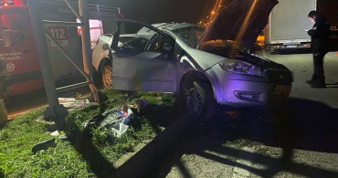 Edirne'de Direğe Çarpan Araçta Üzücü Kaza