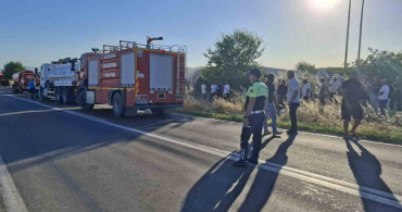 Edirne'nin Keşan ilçesinde iş yerinde yangın çıktı