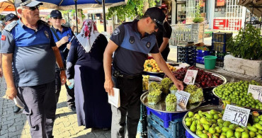 Efeler'de pazarlarda etiket ve fiyat denetimi yapıldı