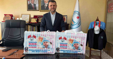 Eğil Belediyesi’nden yenidoğan bebeklere hediye