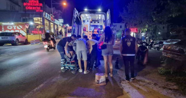Ehliyetsiz sürücü uygulama noktasından kaçarken polis ve motosikletliyi yaraladı