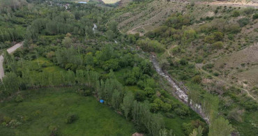 Ekerek köyünün doğal güzellikleri havadan görüntülendi