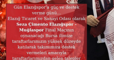 Elazığ TSO'dan Taraftarlara Destek