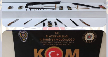 Elazığ'da 9 Ruhsatsız Silah Ele Geçirildi
