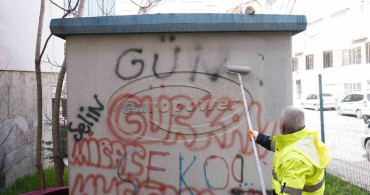 Elazığ’da Duvar Yazıları Temizleniyor