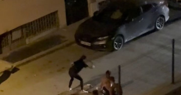 Elazığ’da iki kadın ile bir şahsın sokak ortasındaki kavgası kamerada