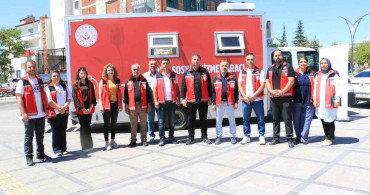Elazığ’da mobil sosyal hizmet aracı vatandaşlarla buluştu