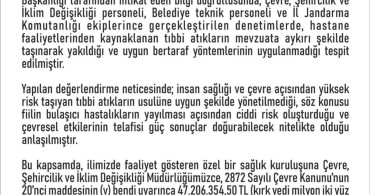 Elazığ'da Özel Hastaneye 47 Milyon Lira Ceza