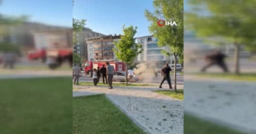 Elazığ’da seyir halindeki araçta yangın
