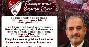 Elazığspor'un Deplasman Giderleri Elazığ TSO Tarafından Karşılanıyor