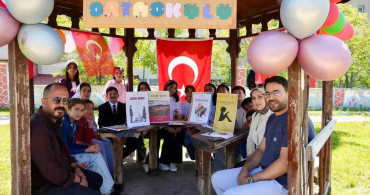 Eleşkirt'te öğrenciler okudukları kitapları sanatla anlattı