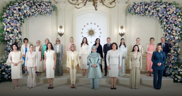 Emine Erdoğan, NATO marjında lider eşleriyle çankaya köşkünde bir araya geldi