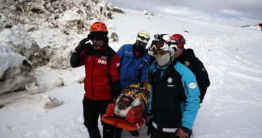 Erciyes'te Başarılı Çığ Tatbikatı Gerçekleştirildi