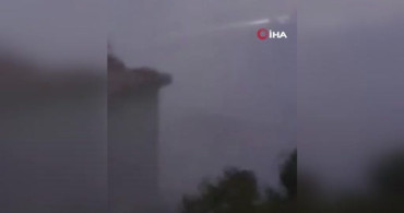 Erdek'te yıldırım düşmesi sonucu yangın çıktı