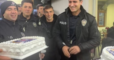 Erzincan'da Polisler için Sürpriz Kutlama